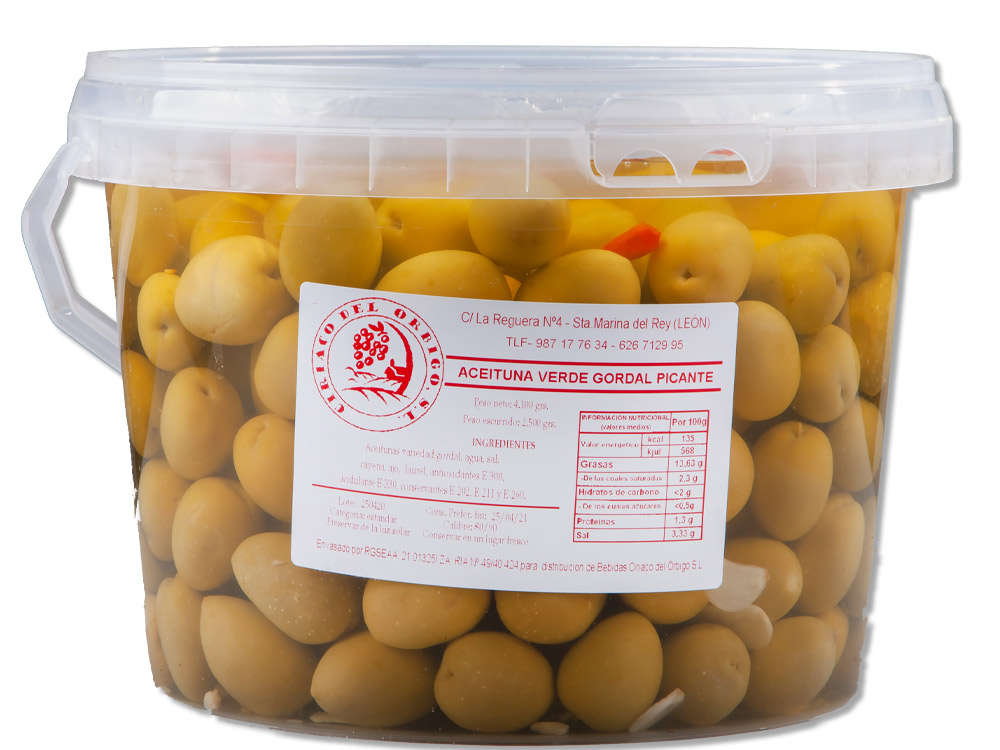 Aceituna gordal picante Ciriaco del Órbigo
