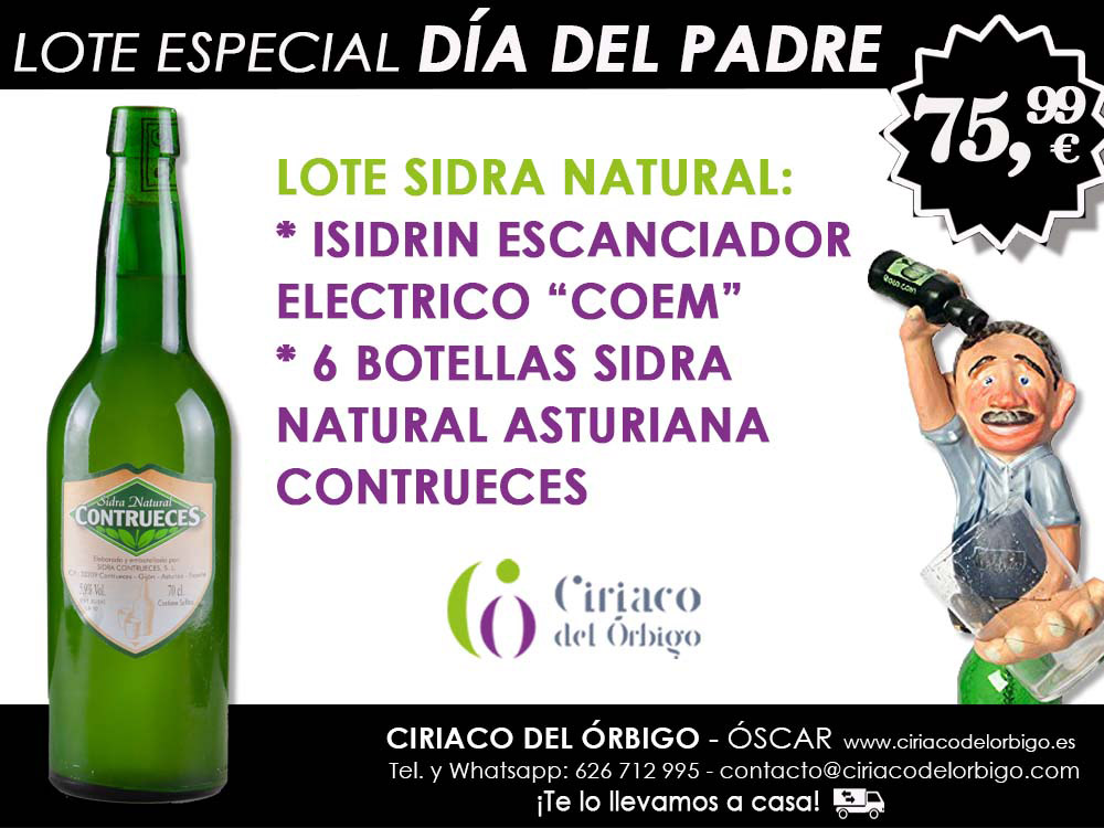 OFERTA DIA DEL PADRE SIDRA NATURAL MAS ESCANCIADOR